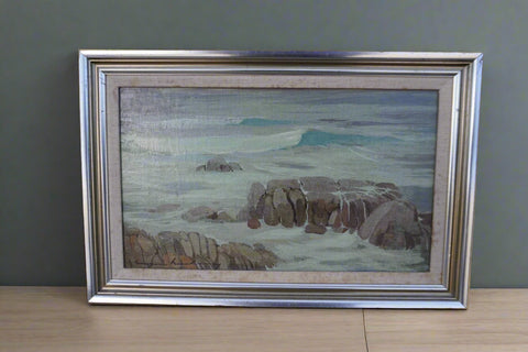 Pacific Grove Surf c.1914, by Eugen Neuhaus, Framed Oil on Canvas P3365