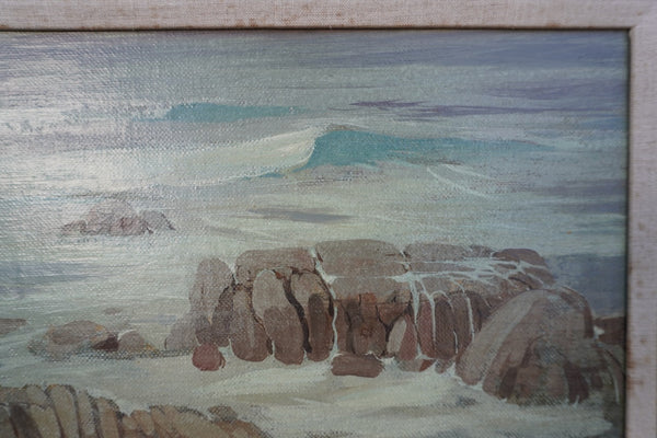 Pacific Grove Surf c.1914, by Eugen Neuhaus, Framed Oil on Canvas P3365