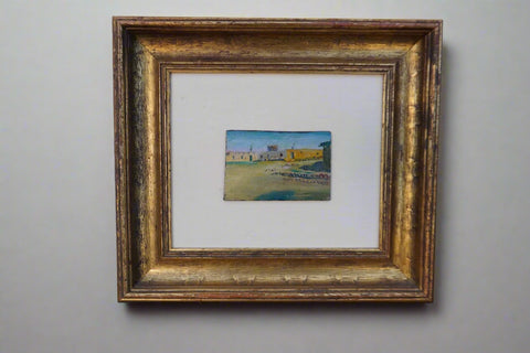 Jemez Indian Pueblo House, Elbridge Ayer Burbank, Framed Oil on Board P3366