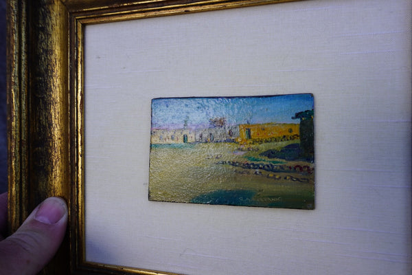 Jemez Indian Pueblo House, Elbridge Ayer Burbank, Framed Oil on Board P3366