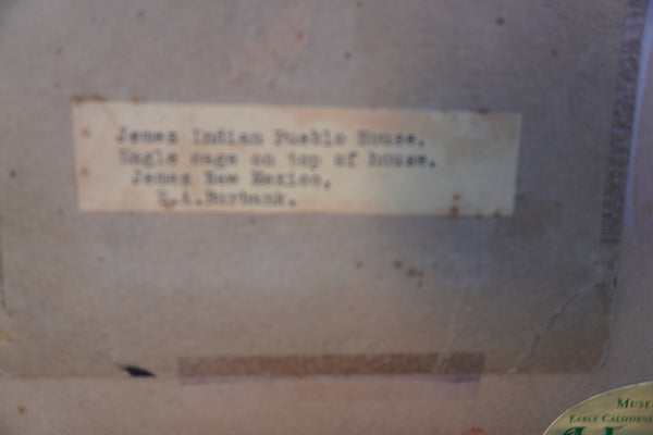 Jemez Indian Pueblo House, Elbridge Ayer Burbank, Framed Oil on Board P3366