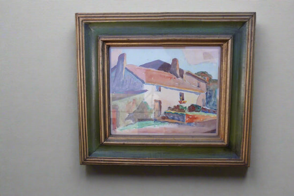 Adobe Houses Watercolor Study by Burton Shepard Boundey, Oil on Canvas P3367