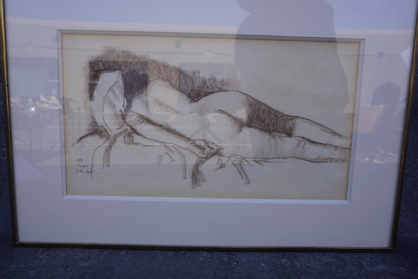 Resting Figure #84 c.1945 by Maynard Dixon, Conté Crayon on Paper P3369
