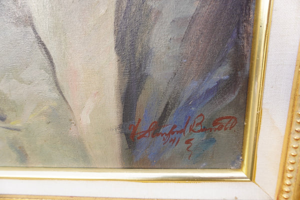 H. Stanford Barrett, Pouty Lip Man c.1941, Oil on Canvas P3370