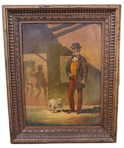 Adam Troop - Chick Cutbush at Melton Mowbray - Oil on Board P3377