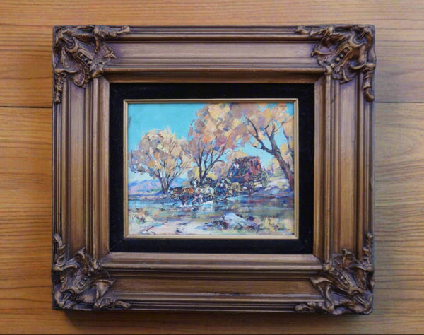 Marjorie Reed - The Crossing in Autumn - Oil on Board P3382