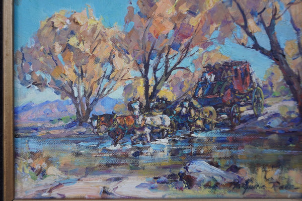 Marjorie Reed - The Crossing in Autumn - Oil on Board P3382