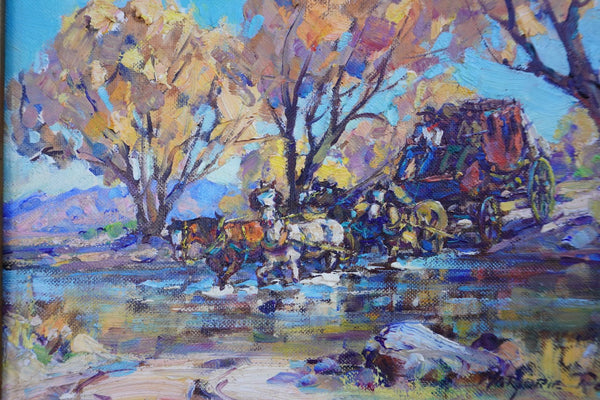 Marjorie Reed - The Crossing in Autumn - Oil on Board P3382