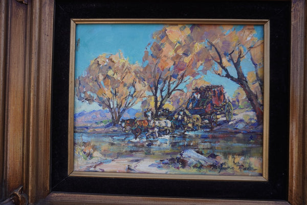 Marjorie Reed - The Crossing in Autumn - Oil on Board P3382