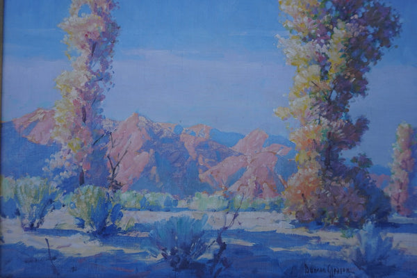 Joe Duncan Gleason - Desert Palm Springs - Oil on Board P3387