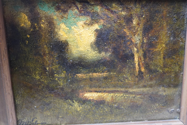 Manuel Valencia (1856-1935) -Woodland  Landscape - Oil on Board  c 1910 P3398