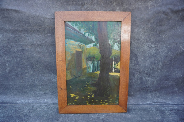 Cheur - Backyard Tree - Oil On Board - 1915 P3399