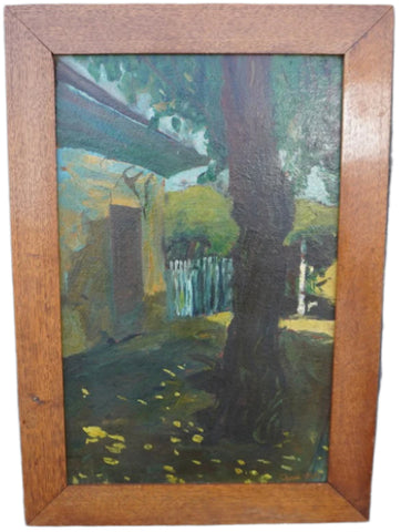 Cheur - Backyard Tree - Oil On Board - 1915 P3399