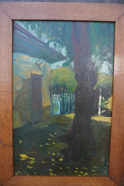 Cheur - Backyard Tree - Oil On Board - 1915 P3399
