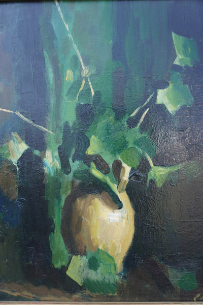 Still LIfe of Yellow Vase with Ivy P3400