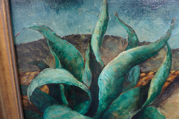 George Waller Parker (1888 -1957) Mexican Village Scene - Oil on Canvas 1930s P3408