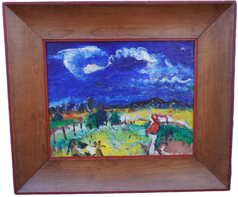 Haldane Douglas (1893 - 1980) - Semi-Abstract Expressionist Mexican Landscape - Oil on Board c 1930 P3410