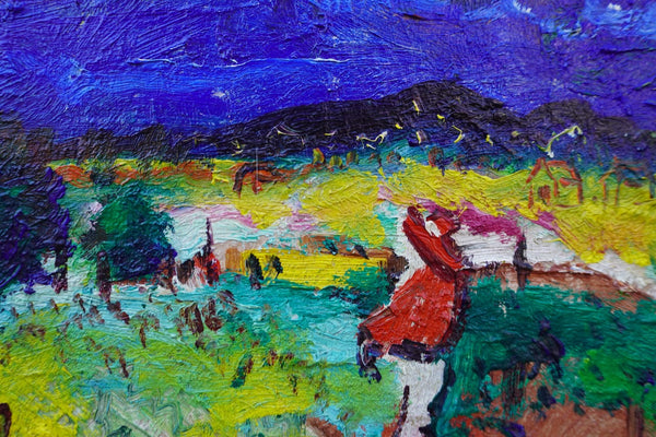 Haldane Douglas (1893 - 1980) - Semi-Abstract Expressionist Mexican Landscape - Oil on Board c 1930 P3410