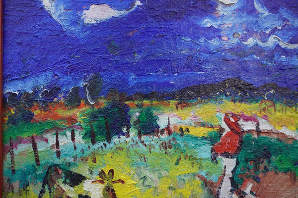 Haldane Douglas (1893 - 1980) - Semi-Abstract Expressionist Mexican Landscape - Oil on Board c 1930 P3410