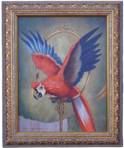 Vin Ginia - Parrot - Oil on Board P3414