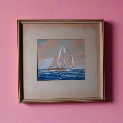J. Duncan Gleason - Sailboat - Pencil & Gouache 1928 P3419