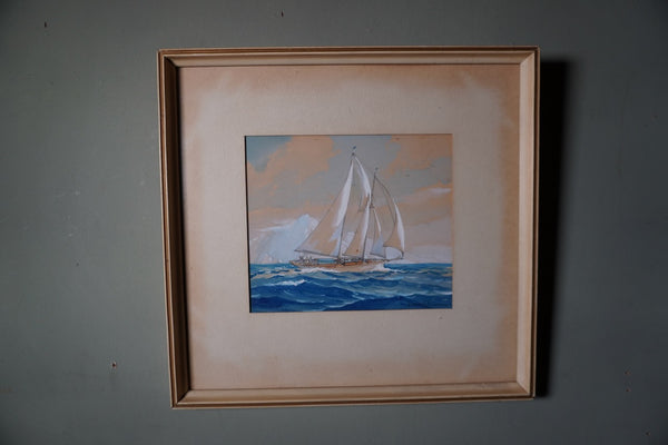 J. Duncan Gleason - Sailboat - Pencil & Gouache 1928 P3419