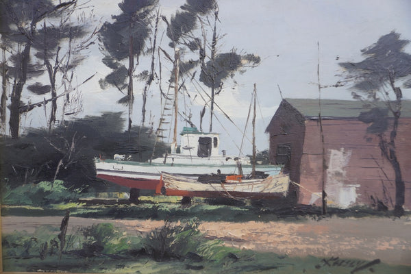 Boats at Nayo, Richard Irwin Kelsey, Oil on Canvas P3429