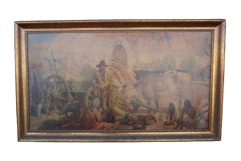 Cowboy Frontier, The Old Sante Fe Trail c.1919, Color Lithograph, by John Young-Hunter P3442