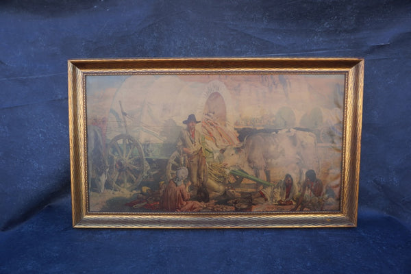 Cowboy Frontier, The Old Sante Fe Trail c.1919, Color Lithograph, by John Young-Hunter P3442