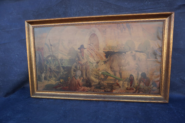 Cowboy Frontier, The Old Sante Fe Trail c.1919, Color Lithograph, by John Young-Hunter P3442