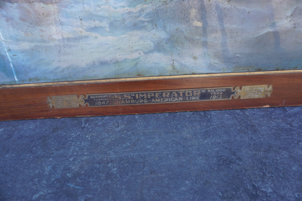 Portrait of S.S. Imperator, Travel Advertising, Tin Lithograph P3443