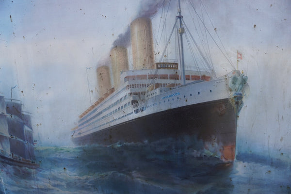 Portrait of S.S. Imperator, Travel Advertising, Tin Lithograph P3443