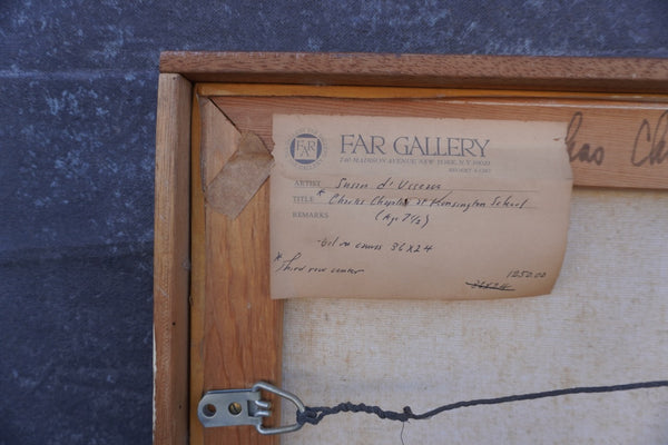 Charlie Chaplin at Kensington School by Susan d'Usseau, Oil on Canvas P3447