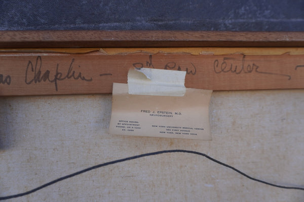 Charlie Chaplin at Kensington School by Susan d'Usseau, Oil on Canvas P3447