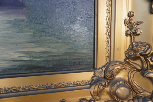 River Bend Campfire, Oil on Canvas by J. Dupal P3452