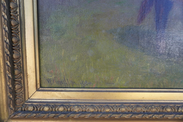 Victorian Era Guernsey Cow Portrait, Oil on Canvas P3453