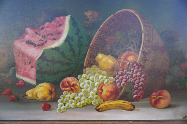 Still Life of Fruit by Mabel Lemos, Oil on Canvas P3454