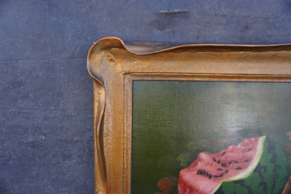 Still Life of Fruit by Mabel Lemos, Oil on Canvas P3454