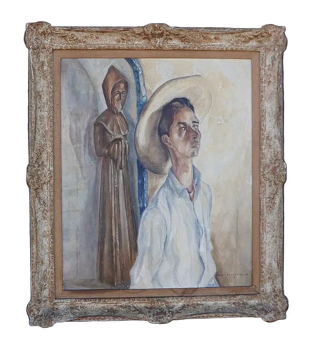 Religious Portrait by Ross Shattuck, Oil on Board P3460