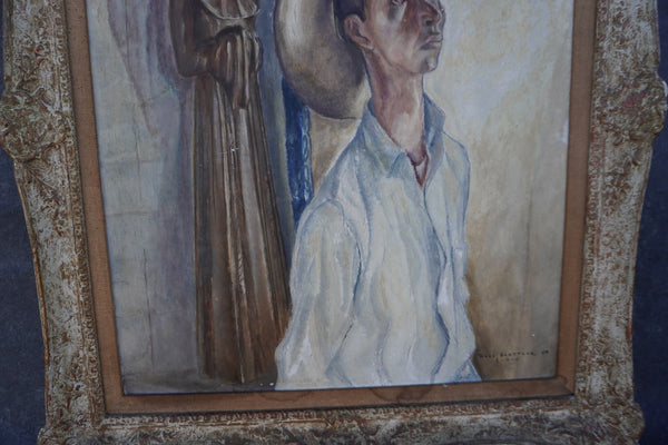 Religious Portrait by Ross Shattuck, Oil on Board P3460