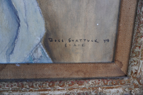 Religious Portrait by Ross Shattuck, Oil on Board P3460