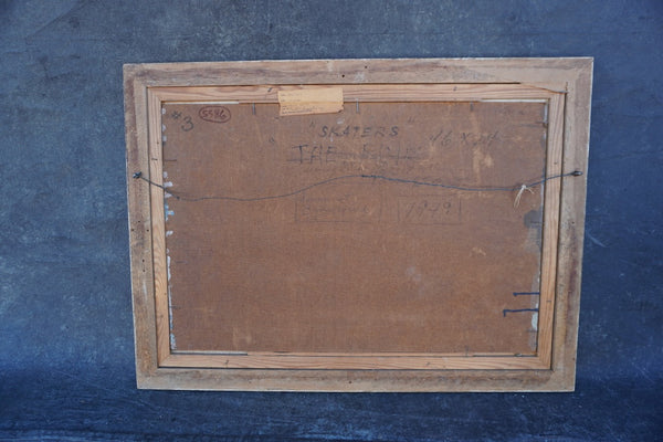 Skaters by Douglas Parshall, Oil on Board P3463