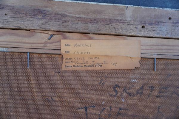 Skaters by Douglas Parshall, Oil on Board P3463