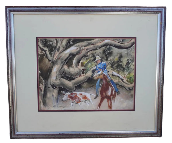 Western Rider, 1941 by Douglass Parshall, Mixed Media on Paper P3464
