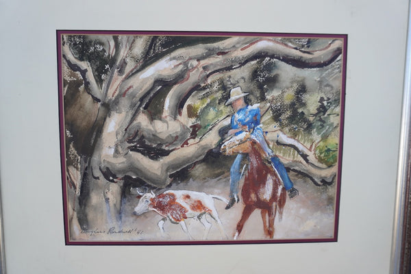 Western Rider, 1941 by Douglass Parshall, Mixed Media on Paper P3464