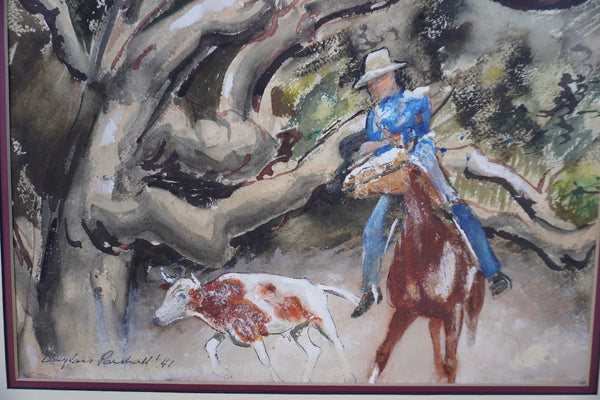 Western Rider, 1941 by Douglass Parshall, Mixed Media on Paper P3464