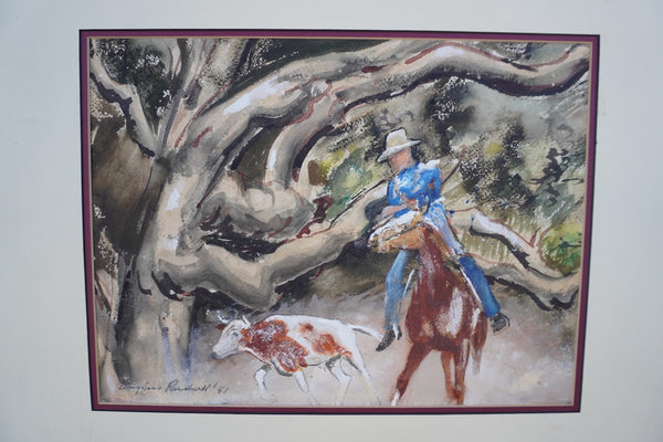 Western Rider, 1941 by Douglass Parshall, Mixed Media on Paper P3464