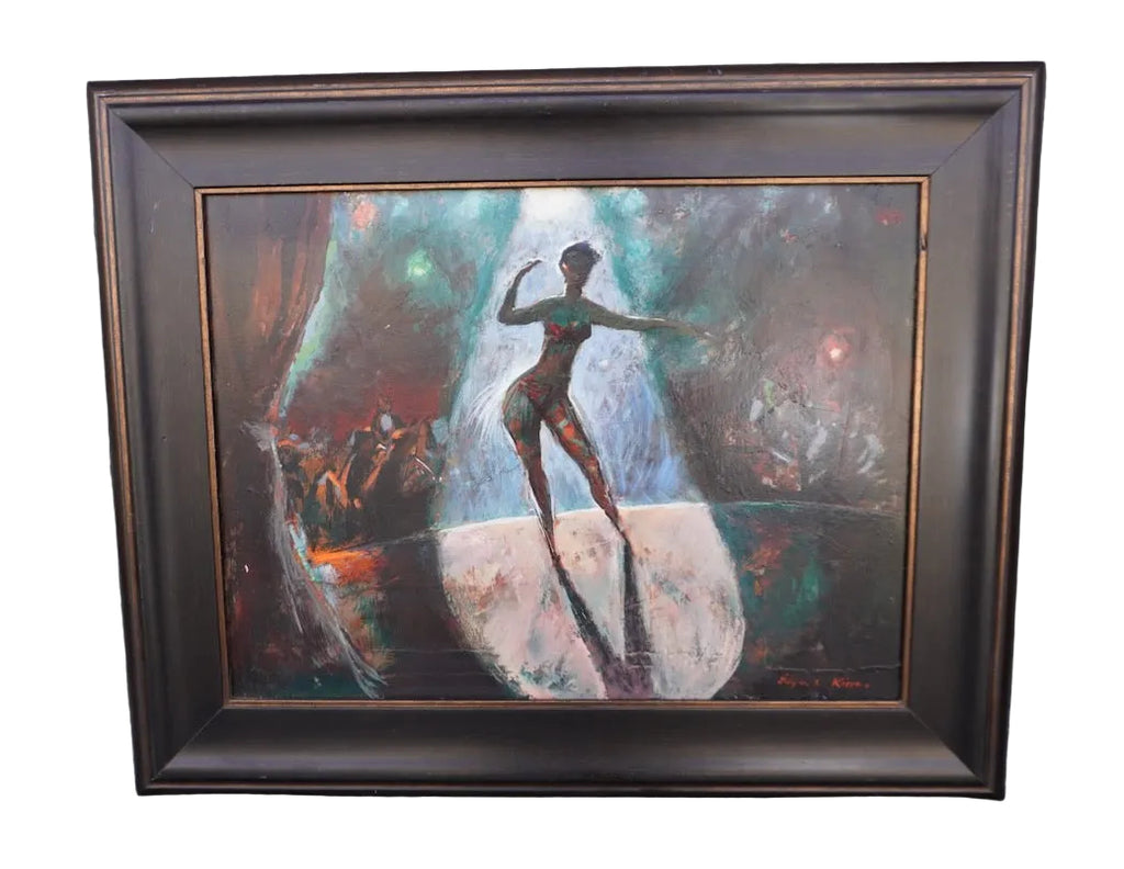 Burlesque by Edgar Kiechle, Oil on Board P3467