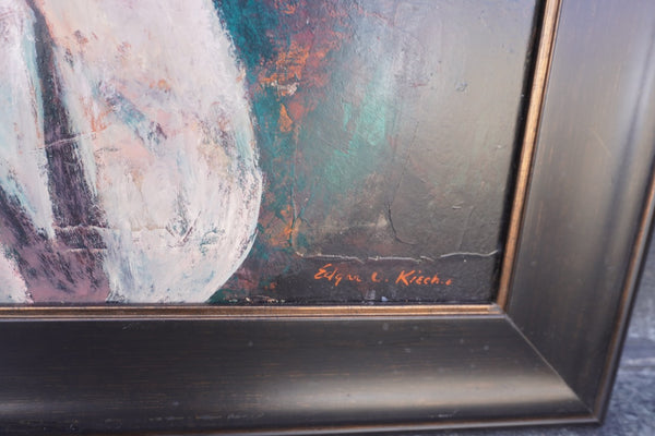 Burlesque by Edgar Kiechle, Oil on Board P3467
