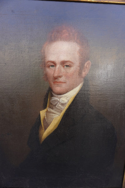 Antique Portrait of a Young Man circa 1810, Oil on Canvas P3470